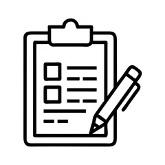 Fototapeta premium Inventory Clipboard with Pencil Icon Representing Stock Management – Vector Organization and Tracking Symbol