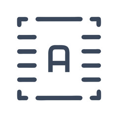 Justified Text Cursor Icon Representing Text Selection – Vector Typography and Editing Symbol