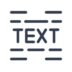 Justified Text Cursor Icon Representing Text Selection – Vector Typography and Editing Symbol