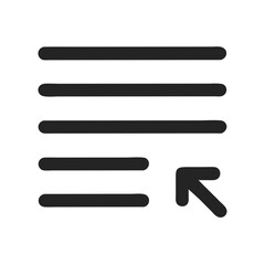 Justified Text Cursor Icon Representing Text Selection – Vector Typography and Editing Symbol