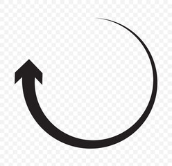 circle arrow icon set. circular arrow icon, refresh, reload, rotation arrow icon symbol sign, vector illustration on Transparent Background. EPS 10.