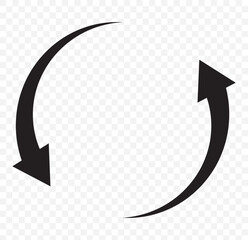 Circle Arrow Rotation for Adaptability Icon on Transparent Background. EPS 10.
