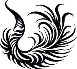 Obraz premium Ocean floor worm silhouette