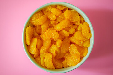  A Bowl of Healthy Mandarin Orange Segments Dessert