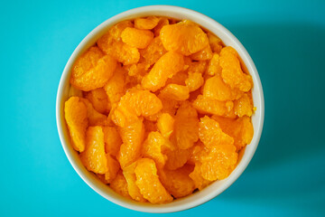  A Bowl of Healthy Mandarin Orange Segments Dessert