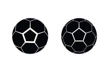 Obraz premium Soccer ball silhouette on white background