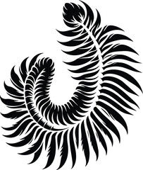 Tomopteris worm silhouette