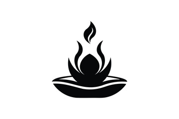 Spa symbol silhouette on white background
