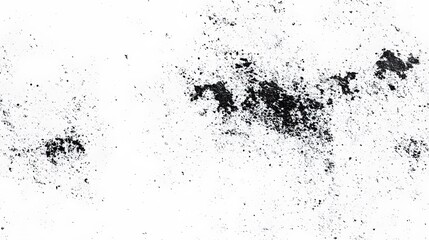 Fototapeta premium Abstract black specks scattered across a white background.