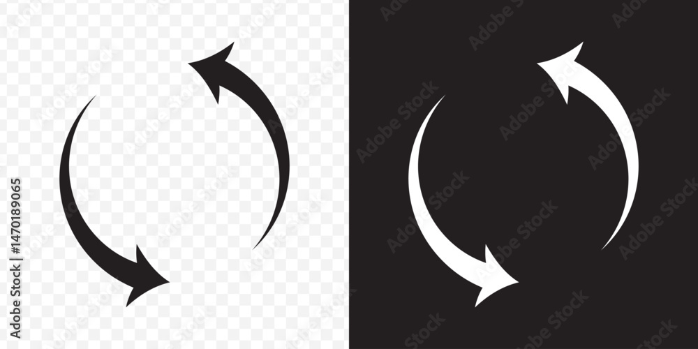 Poster circle arrow icon set. circular arrow icon, refresh, reload, rotation. green recycle vector icon sym