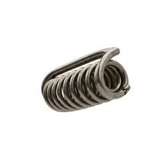 Silver Metal Coil Spring with Interlocking Rings