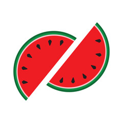 watermelon vector illustration on a white background eps10