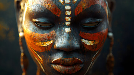 A traditional African mask. A voodoo mask.