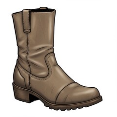 Brown Leather Ankle Boots for Women