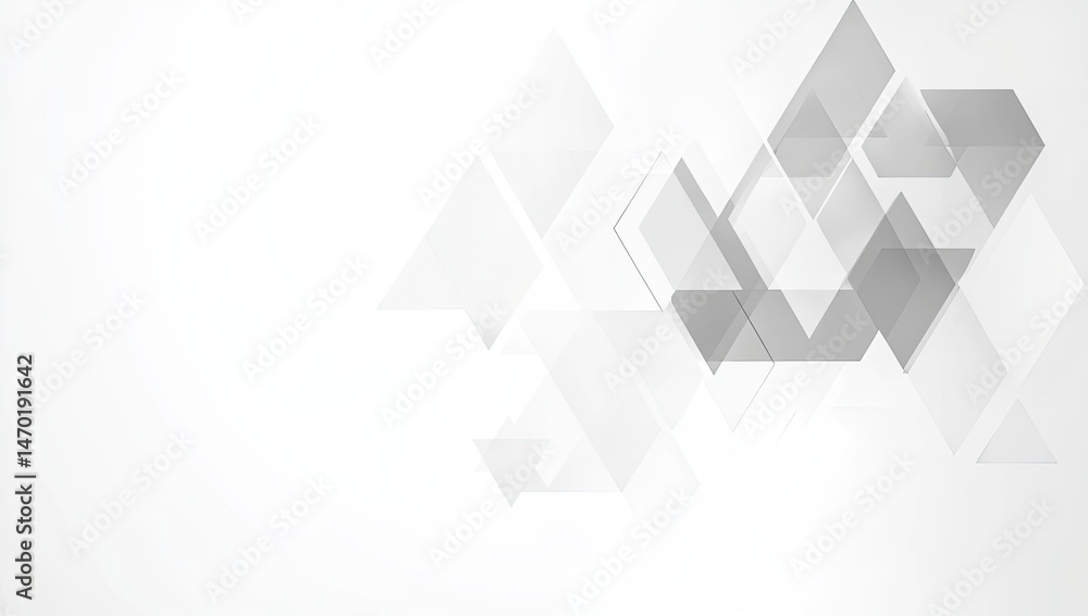 Poster abstract grayscale geometric pattern on white background
