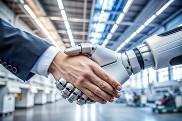 Human-Robot Collaboration A Close-Up of Handshake in Industrial Setting