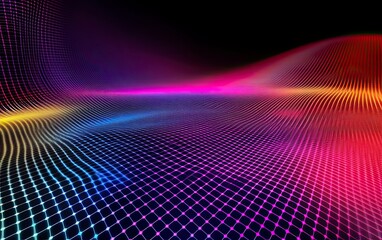 Obraz premium Colorful, abstract background with a black foreground. The background is a mix of red, blue