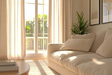 A warm blur of cinnamon beige and pale gray cozy and clean