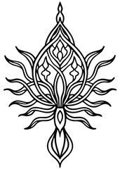 Ornamental Roots Icon on White Background