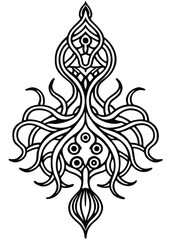 Ornamental Roots Icon on White Background