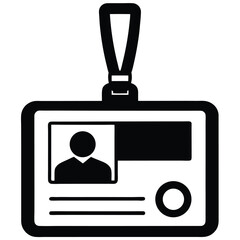 bus driver element isolated driver s id badge on white background