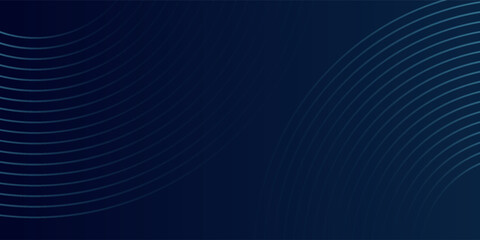 Abstract blue glowing geometric lines on dark blue background. Modern shiny blue circle lines pattern art simple modern good