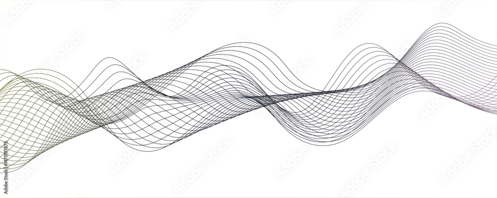 Poster abstract wave colorful element for design. digital frequency track equalizer. stylized line art back
