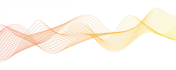 Abstract wave element for design. Digital frequency track equalizer. Stylized line art background. Modern smooth glossy blue wave on white background. Science, banner, business, poster, template.