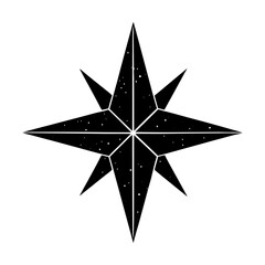Obraz premium Elongated Star Silhouette vector illustration
