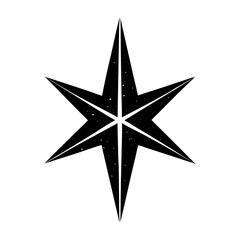 Elongated Star Silhouette vector illustration