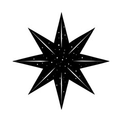Elongated Star Silhouette vector illustration