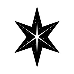 Elongated Star Silhouette vector illustration