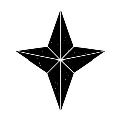 Elongated Star Silhouette vector illustration