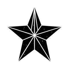 Elongated Star Silhouette vector illustration