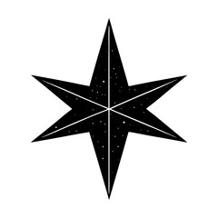 Obraz premium Elongated Star Silhouette vector illustration