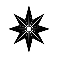 Elongated Star Silhouette vector illustration