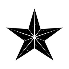 Elongated Star Silhouette vector illustration