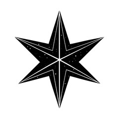 Elongated Star Silhouette vector illustration