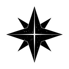 Elongated Star Silhouette vector illustration