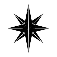 Elongated Star Silhouette vector illustration