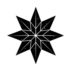 Obraz premium Eight Point Star Silhouette vector illustration