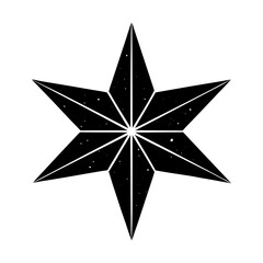 Obraz premium Eight Point Star Silhouette vector illustration