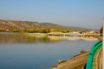 autumn landscape with lake