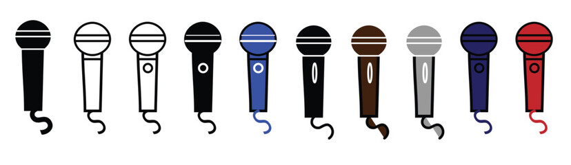  Different microphone collection. Vector