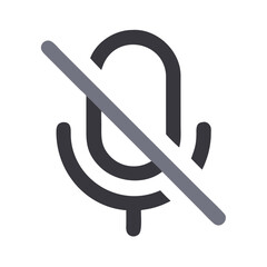 Muted Microphone Icon &ndash; Audio Input and Sound Control Symbol