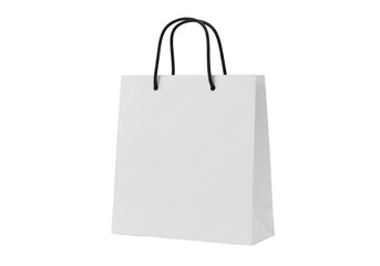 White paper bag isolated on transparent background