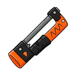 Orange and Black Metal Hand Tool Illustration