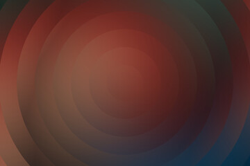 Obraz premium Ciemne, koncentryczne kręgi w ciepłych i chłodnych tonach, abstrakcyjne tło z efektem głębi i światła