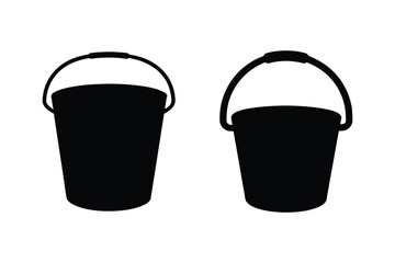 Bucket  Silhouette Vector bundle  illustration, Bucket  Silhouette