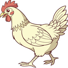 Colored Chicken Design Illustration. Chicken Inspired Colorful Design. Artistic Colored Chicken Design. Modern Chicken Color Artwork